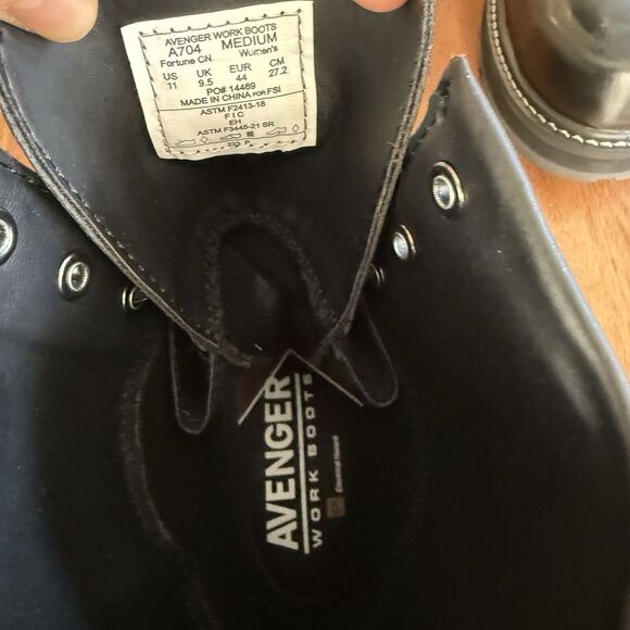 Avenger A704 Fortune Work Boots Carbon Toe Black Patent Leather Iridescent W 11 - Picture 7 of 11